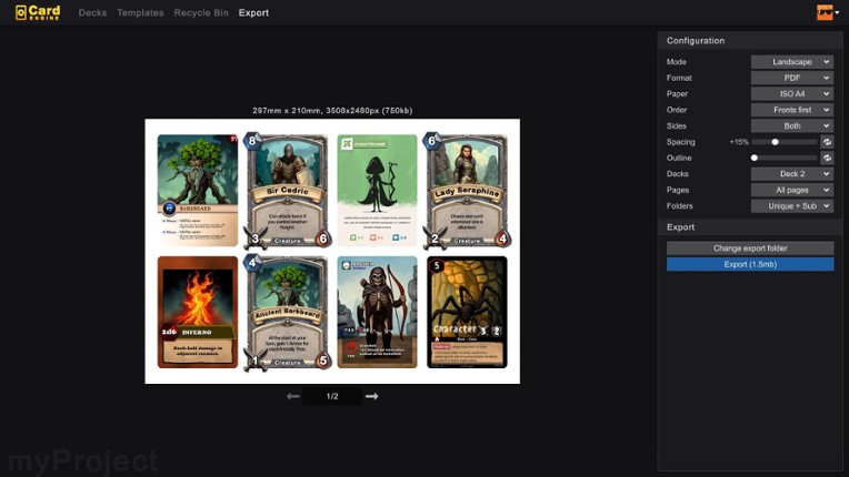Card Engine screenshot