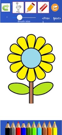 Flower Coloring Drawing book Image