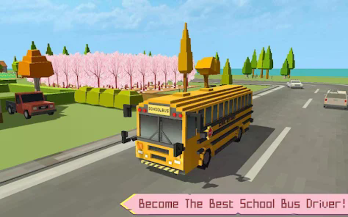 School Bus Game Blocky World Image