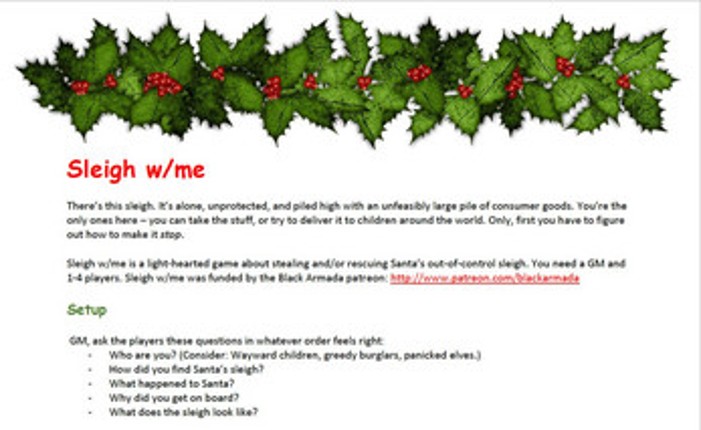 Sleigh w/Me Image