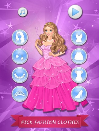 Princess Dresses: beauty salon game for girls and kids who love makeover and make-up screenshot