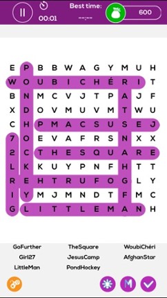 Search Movie Name Puzzles - Mega Word Search screenshot