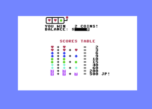 The Slot-tastic C=64 Slot Machine for Commodore 64 Image