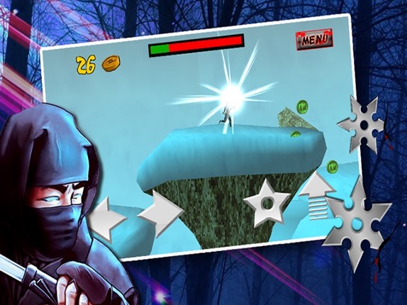 3D Ninja Warrior Run (a platform shooting game) screenshot