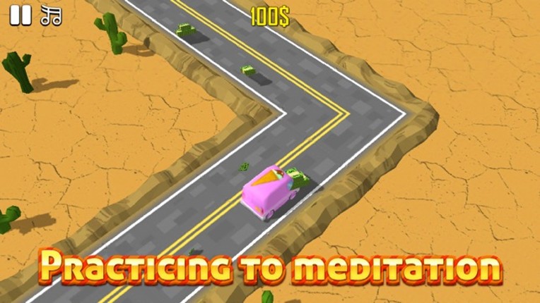Car Keep Money - Drive at Winding Road to Endless Image