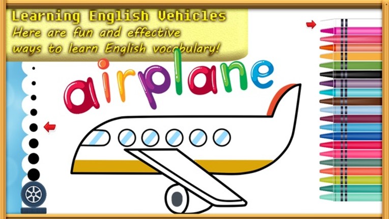 Car Vocab &amp; Paint Game - The artstudio for kids Image