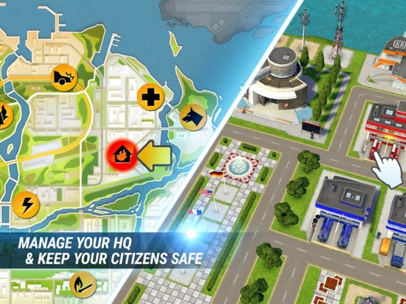 EMERGENCY HQ: firefighter game screenshot