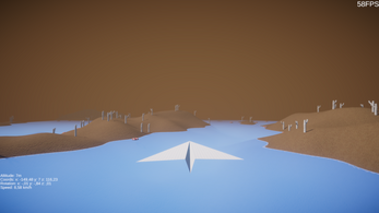 Paper-plane flight-sim 3D Endless-World screenshot