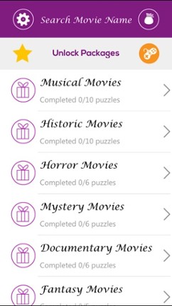 Search Movie Name Puzzles - Mega Word Search screenshot