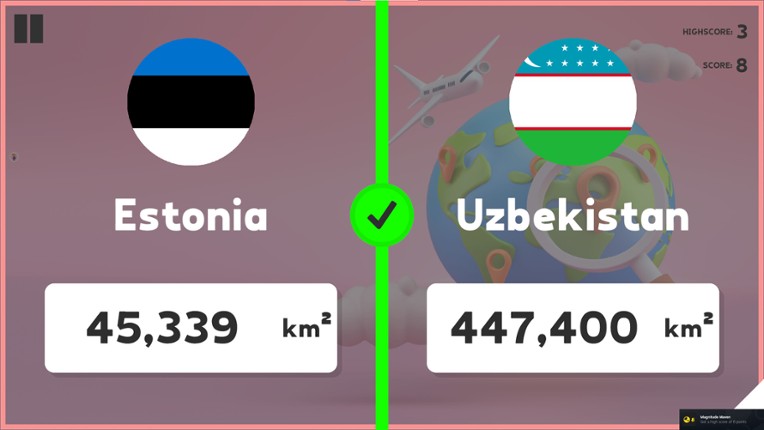 Which Country Is Larger? screenshot