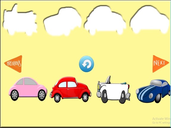 Fun Learning Kids Cars Stencil Puzzle Game Free screenshot