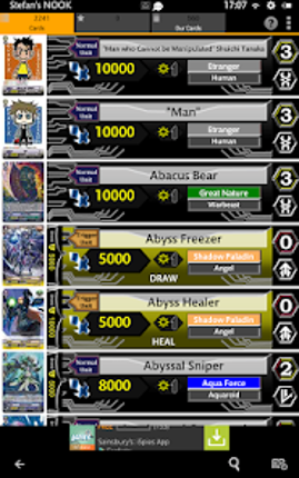 Cardfight Vanguard Database screenshot