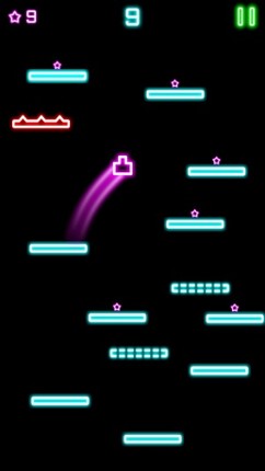 Rock Bounce jump on various types of glowing platforms screenshot