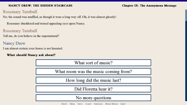 Nancy Drew: The Hidden Staircase screenshot