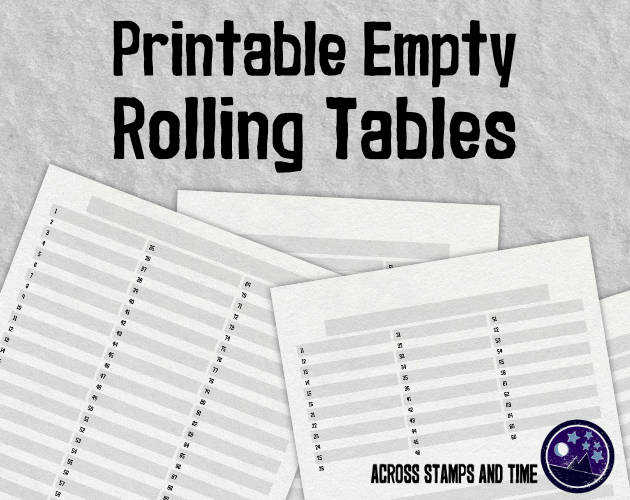 Games like Printable Empty Rolling Tables