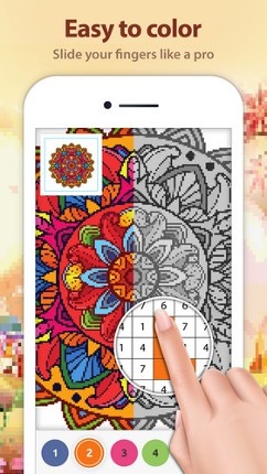 Mandala Color by Number: Coloring Book for Adults Image