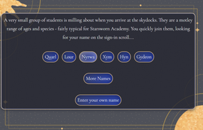 Starcrossed screenshot