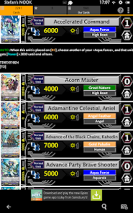 Cardfight Vanguard Database screenshot