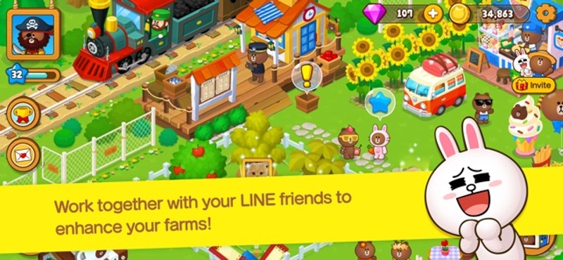 LINE BROWN FARM screenshot