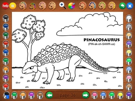 Coloring Book 2: Dinosaurs screenshot