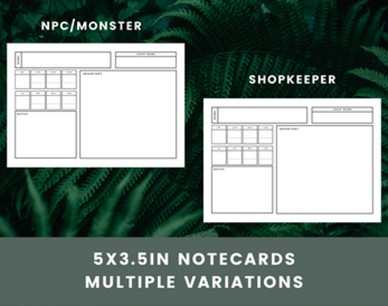 D&D NPC and Monster Cards | Dungeons and Dragons | DnD screenshot