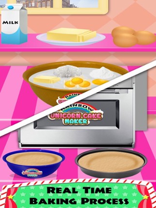 DIY Unicorn Rainbow Cake Cooking! Sweet Dessert Image