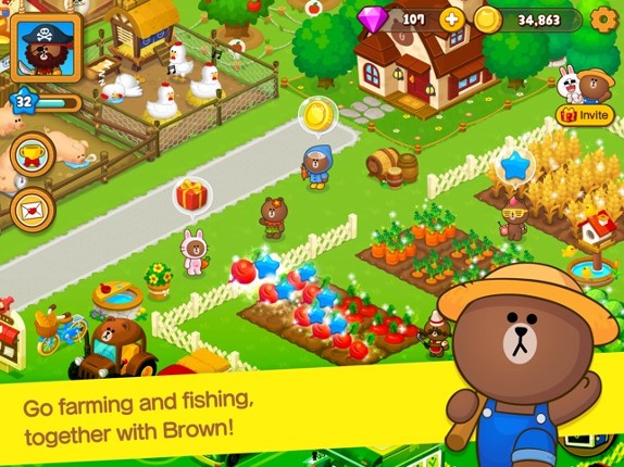 LINE BROWN FARM screenshot