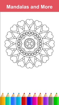 Mandala Adult Coloring Book Free Stress Relieving Image