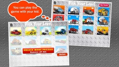 Trucks Jigsaw Puzzles: Kids Trucks Cartoon Puzzles Image