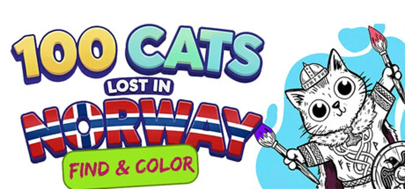 100 Cats Lost in Norway Find & Color Image