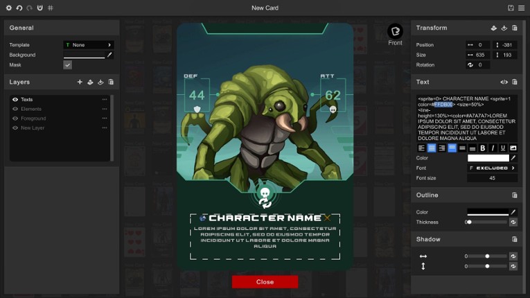 Card Engine screenshot
