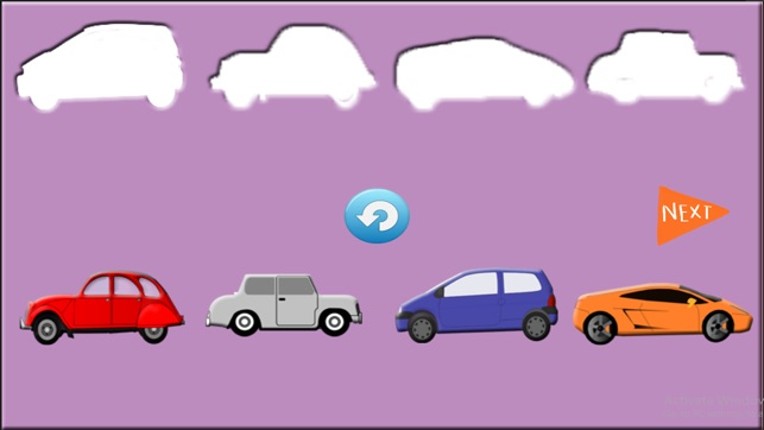 Fun Learning Kids Cars Stencil Puzzle Game Free Image