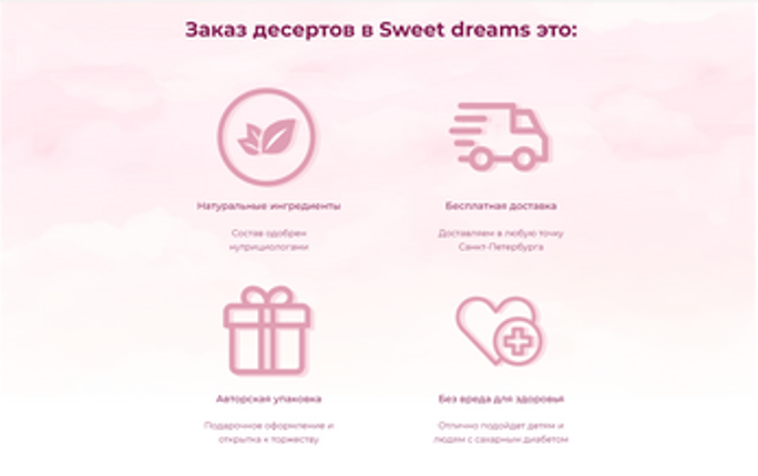Сайт кондитерской "Sweet Dreams" Image