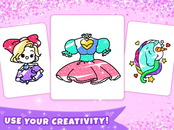 Glitter Coloring Book: Paint Image