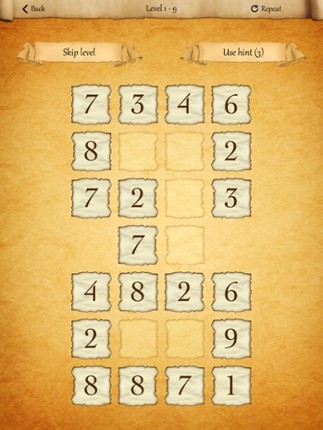 Numbers Game - doodle logic quiz. Addictive number match puzzle screenshot
