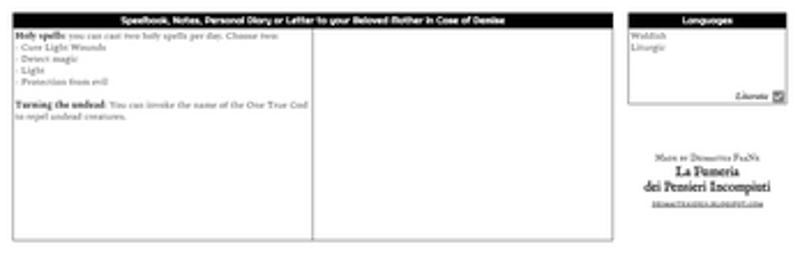 Online Character Sheet for OSE & B/X games Image