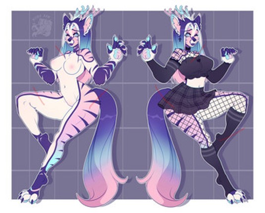 Feminine Full body FURRY Base Image
