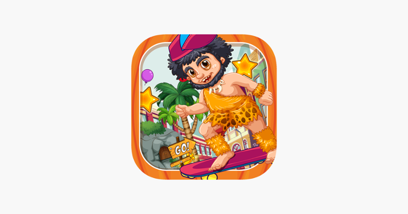 Caveman Skater Go - Jump and collect coin to win Image
