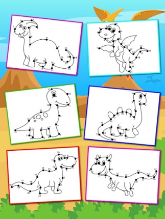 Dinosaurs Connect the Dots and Coloring Book Free Image