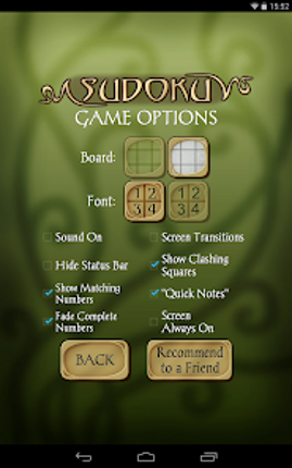 Sudoku screenshot