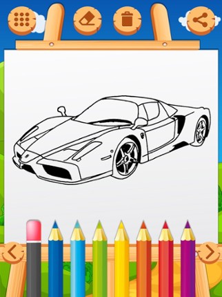 Vehicle Coloring Book Game screenshot