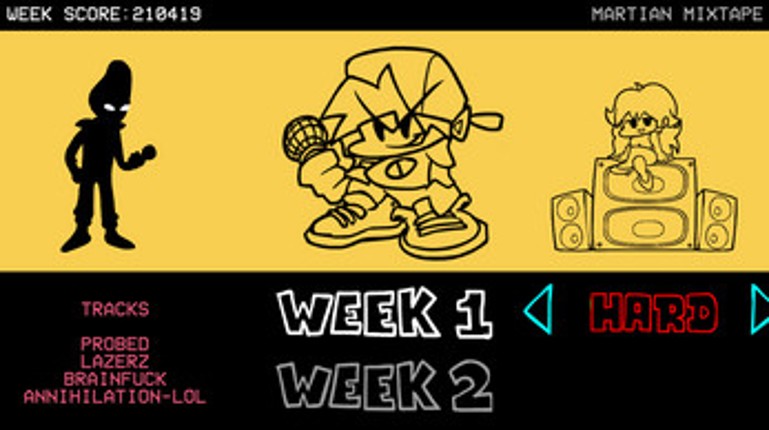 FNF - Martian Mixtape Full Week Image