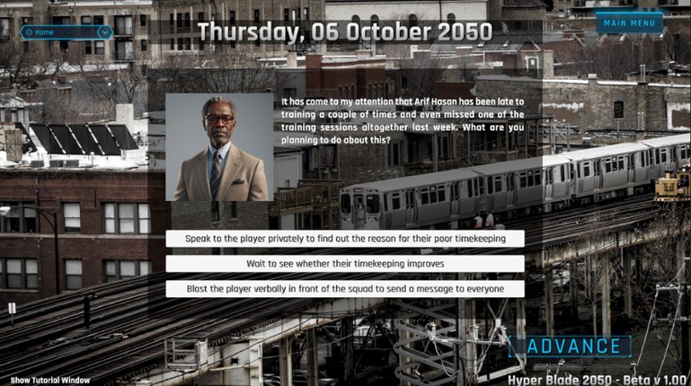 HyperBlade 2050 - Dystopian Sports Manager screenshot