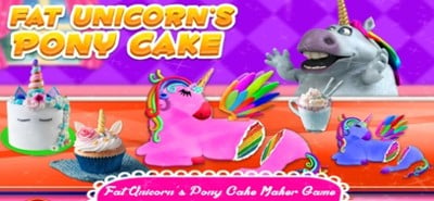 Fat Unicorn Cooking Pony Cake Image