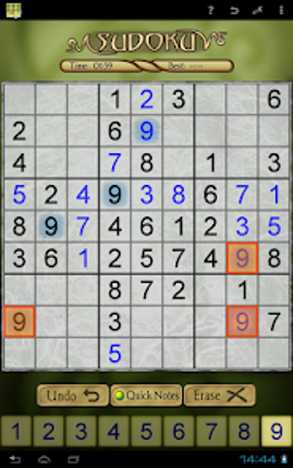 Sudoku screenshot