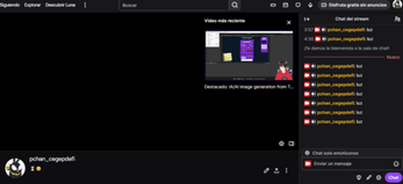 Twitch Chat España sin Luz - Hackers' Wet Dream outage screenshot