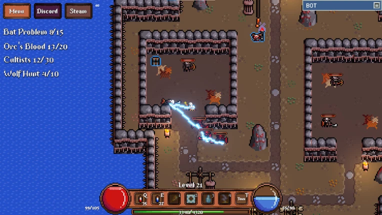 Game About Botting in an MMORPG screenshot