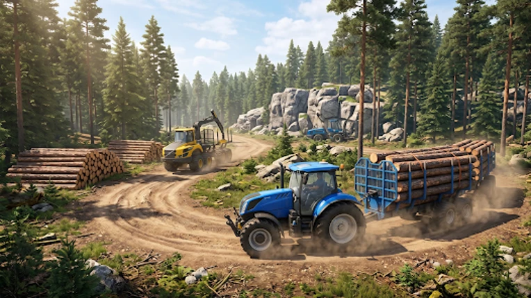 US Farming Tractor Game 3D Image