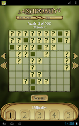 Sudoku screenshot