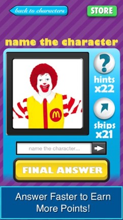 QuizCraze Characters - guess what's the hi color character in this mania logos quiz trivia game screenshot